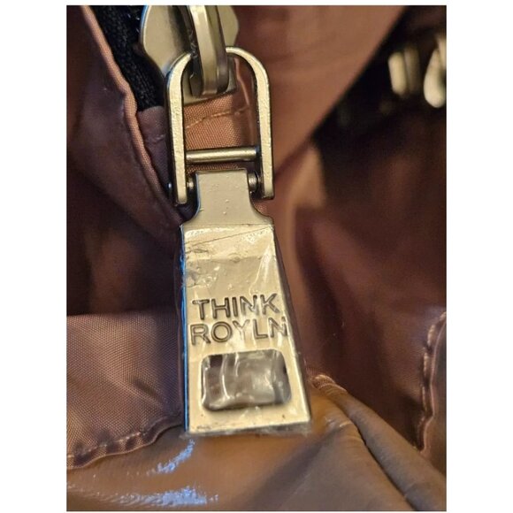 Think Royln Evelyn Puffer Crossbody/Tote Bag 12"x12" Nude - Picture 5 of 9